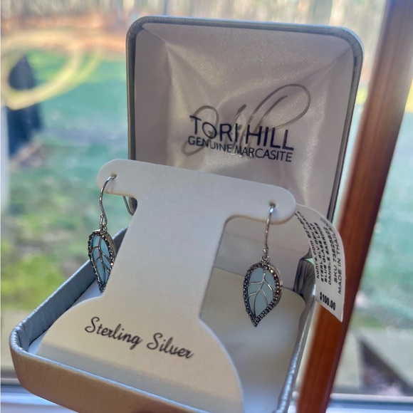 Tori Hill Sterling Silver Marcasite Earrings - Picture 15 of 17